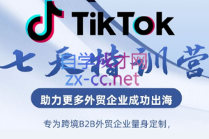 大山·TikTok七天线上陪跑训练营（第三期）