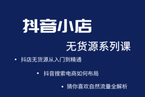 圣淘电商·抖音小店无货源系列课程，价值999元