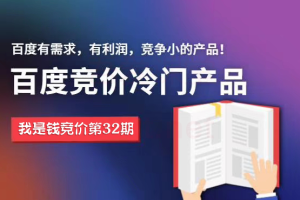 我是钱第32期网授课程百度冷门竞价 sem教程视频【2020完整课程】