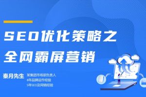 艾课网·SEO优化策略之全网霸屏营销，价值398元