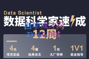 深度之眼·数据科学家12周速成，价值21800元