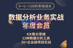 深度之眼-七月在线·数据分析业务实战，价值5880元