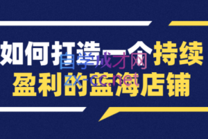 幕思城·如何打造一个持续盈利的蓝海店铺【更新12月】，价值5800元