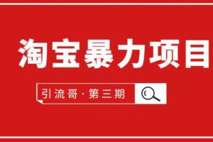 引流哥·淘宝暴力项目第3期，价值798元