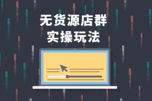 电商创业：从0起步做无货源店群一件代发