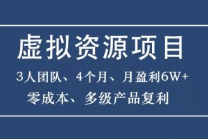 暴疯团队：虚拟资源项目-新手、高客单价、多产品复利