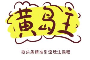 黄岛主:微头条精准引流玩法课程