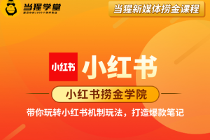 小红书捞金学院，副业涨粉变现计划，价值3698元