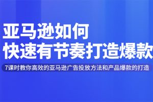 亚马逊如何快速有节奏打造爆款,7课时教终极策略解析