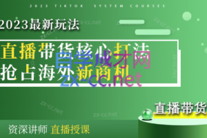 芷玥老师·2023最新TikTok直播带货核心打法