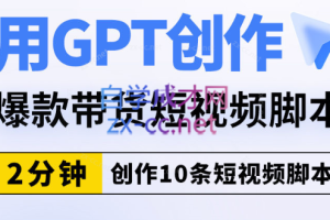 默姐·chatgpt短视频课程+千川起号实操课