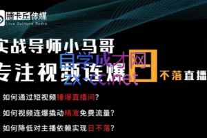 小马哥·视频连爆日不落直播间，价值1980元