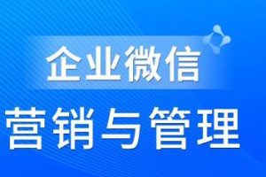 赵睿·企业微信营销管理实操全攻略，价值680元