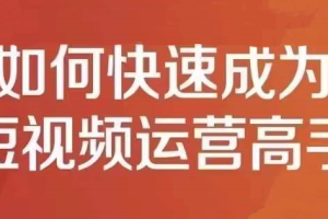 孤狼短视频运营实操课，价值4980元