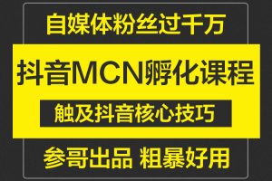 参哥·抖音MCN孵化课程,价值4980元