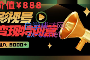 智栋·影视号变现特训营月入8000+，价值888元