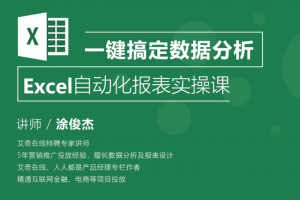 艾课网：Excel自动化报表实操课 面向初中级SEM和信息流投放人员