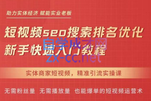 网红叫兽·抖音短视频seo搜索排名优化，价值1900元