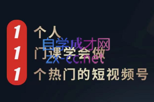 瀚文·1个人1门课学会做1个热门的短视频号，价值1880元