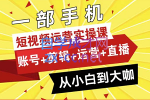 晨哥·短视频运营实操课，价值498元