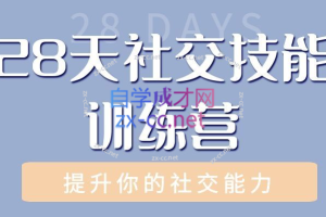 阿伦老师28天社交技能训练营，28天时间，提升社交技能