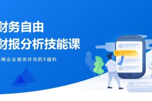 微淼商学院：财务自由财报分析技能课 读懂企业健康状况的B超机