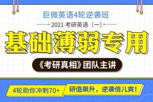 张国静2021考研英语全程班 四轮进阶逆袭班