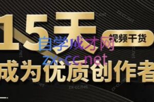 15天称为短视频优质创作者