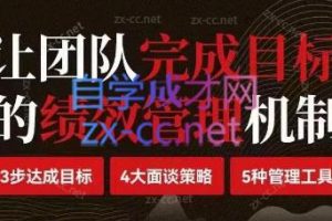 王新宇·让团队完成目标的绩效管理机制