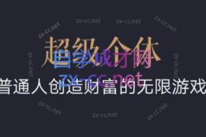 超级个体·普通人创造财富的无限游戏