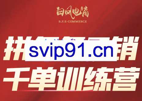 白凤电商·拼多多日销千单训练营（更新5月）