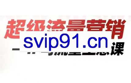 张琦·超级流量营销–IP与流量生意课（私房课）