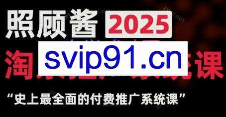 照顾酱·2025淘系推广系统课