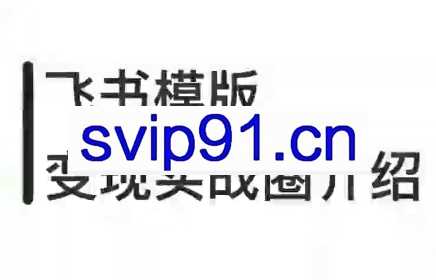 Cayson老师·小红书飞书摸版变现实战