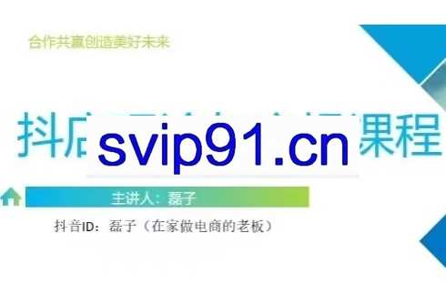 磊子·抖音小店运营课