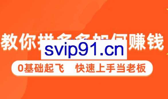 多多聚集·拼多多新手快速赚钱课程（更新9月）