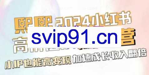 唐小熙·2024小红书高价值IP成长营（更新7月）