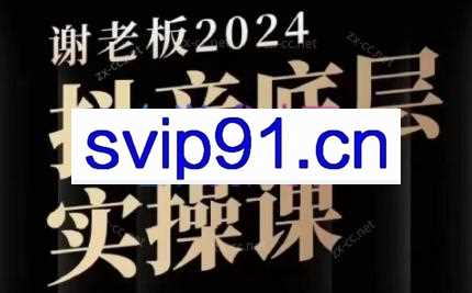 2024谢老板底层实操课