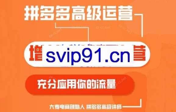 大麦老师·拼多多单品爆款打造课程（更新6月）