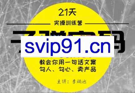 李炳池·21天《子弹秘密》训练营