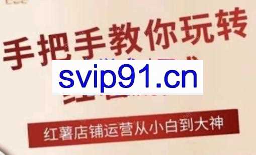 伍老师·2024手把手教你玩转红薯店铺