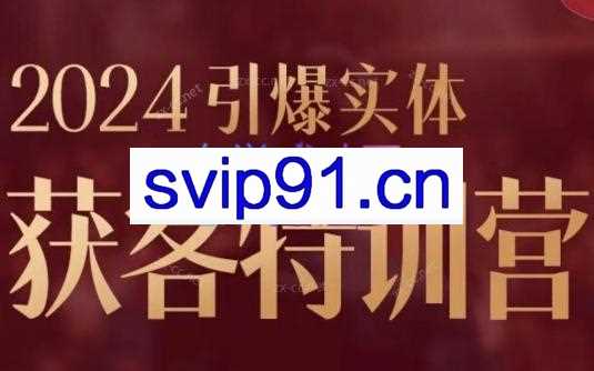 董十一·2024引爆实体获客特训营