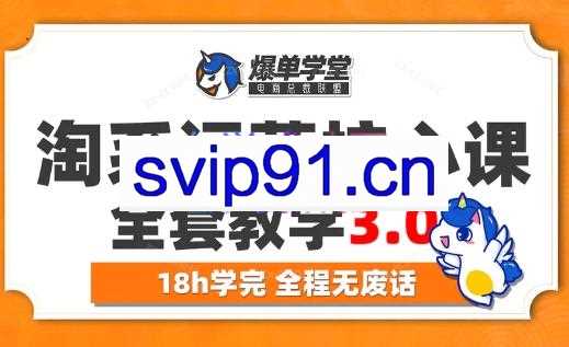 爆单学堂·淘系运营核心课3.0