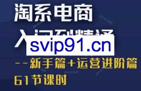 拿铁·淘宝电商入门到精通（新手篇+运营篇）