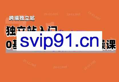 跨境电商独立站·0基础入门到精通实操