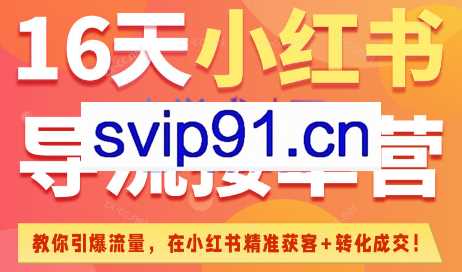 16天小红书导流接单营（6月25日-7月10日）
