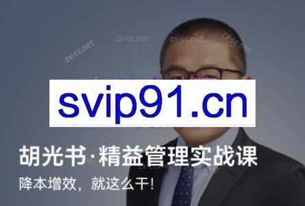 胡光书精益管理实战课（完结）