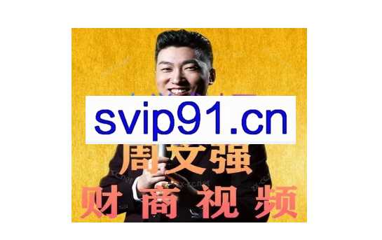 周文强《财商之道-领袖致富经营学》10集-现场视频课程