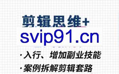 南门录像厅·剪辑思维+商业项目实操+素材（更新2023）