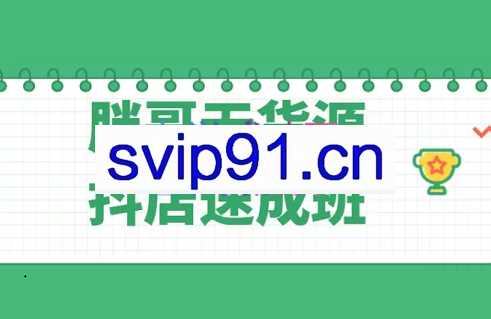 胖哥无货源抖店速成班，价值3980元